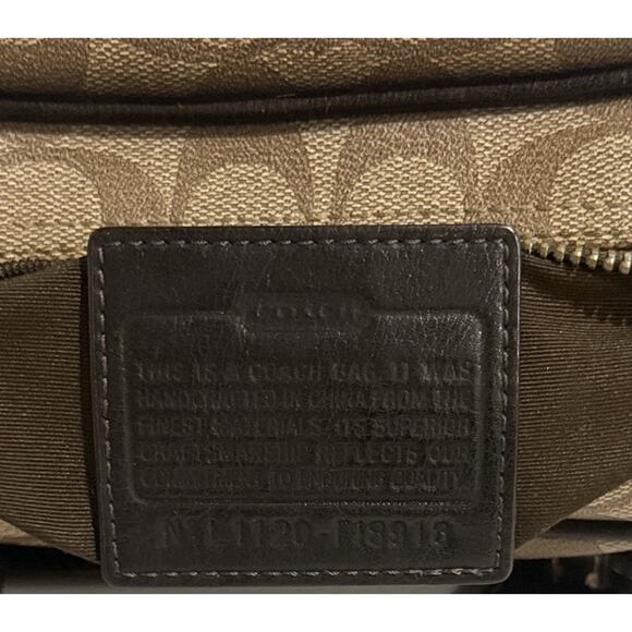 COACH-F18918-PEYTON-SATCHEL KHAKI/MAHOGANY - Picture 7 of 9